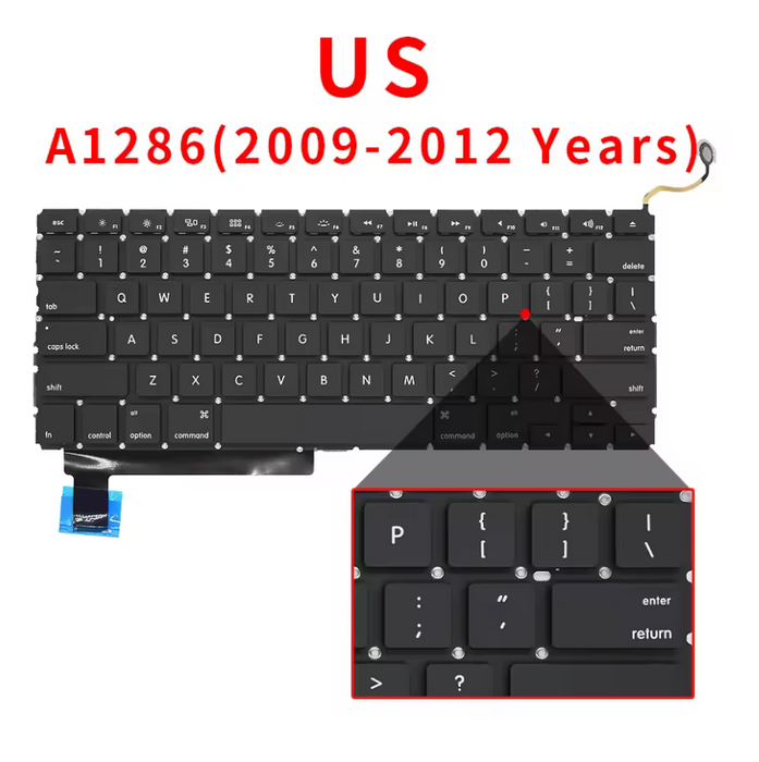 Teclado Macbook Pro 15"  A1286 / 2009-2012