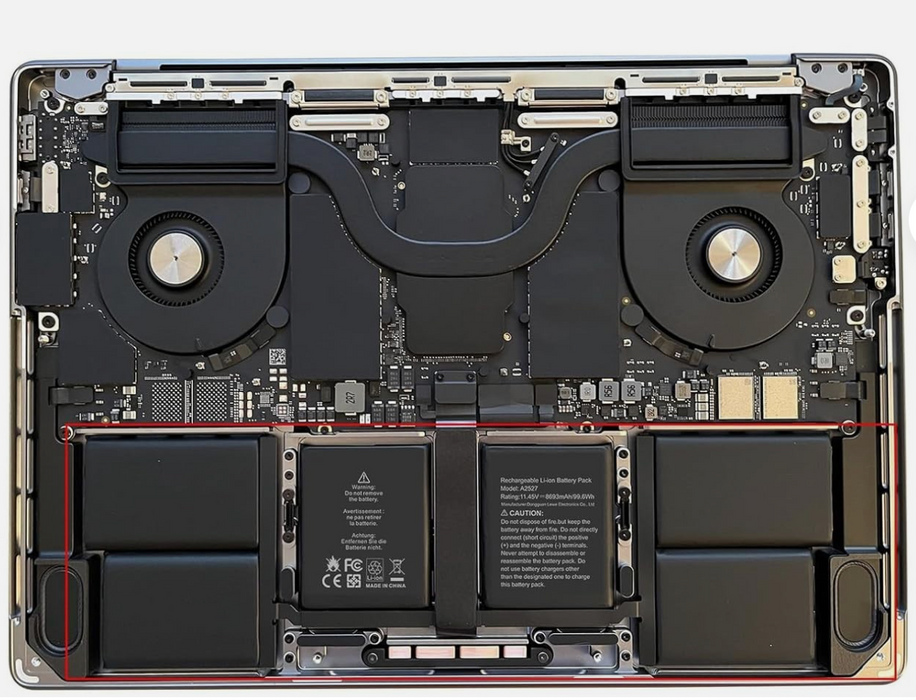 Cambio de Batería MacBook Pro 16" M2 Pro/Max A2780 (2023) | Batería A2527
